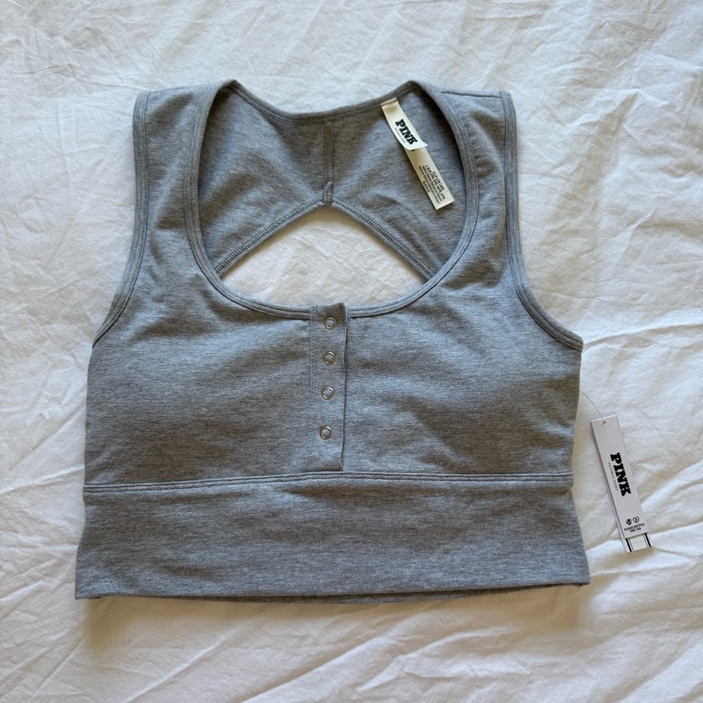Victoria Secret Pink All-Day Cotton Henley Scoop Bra